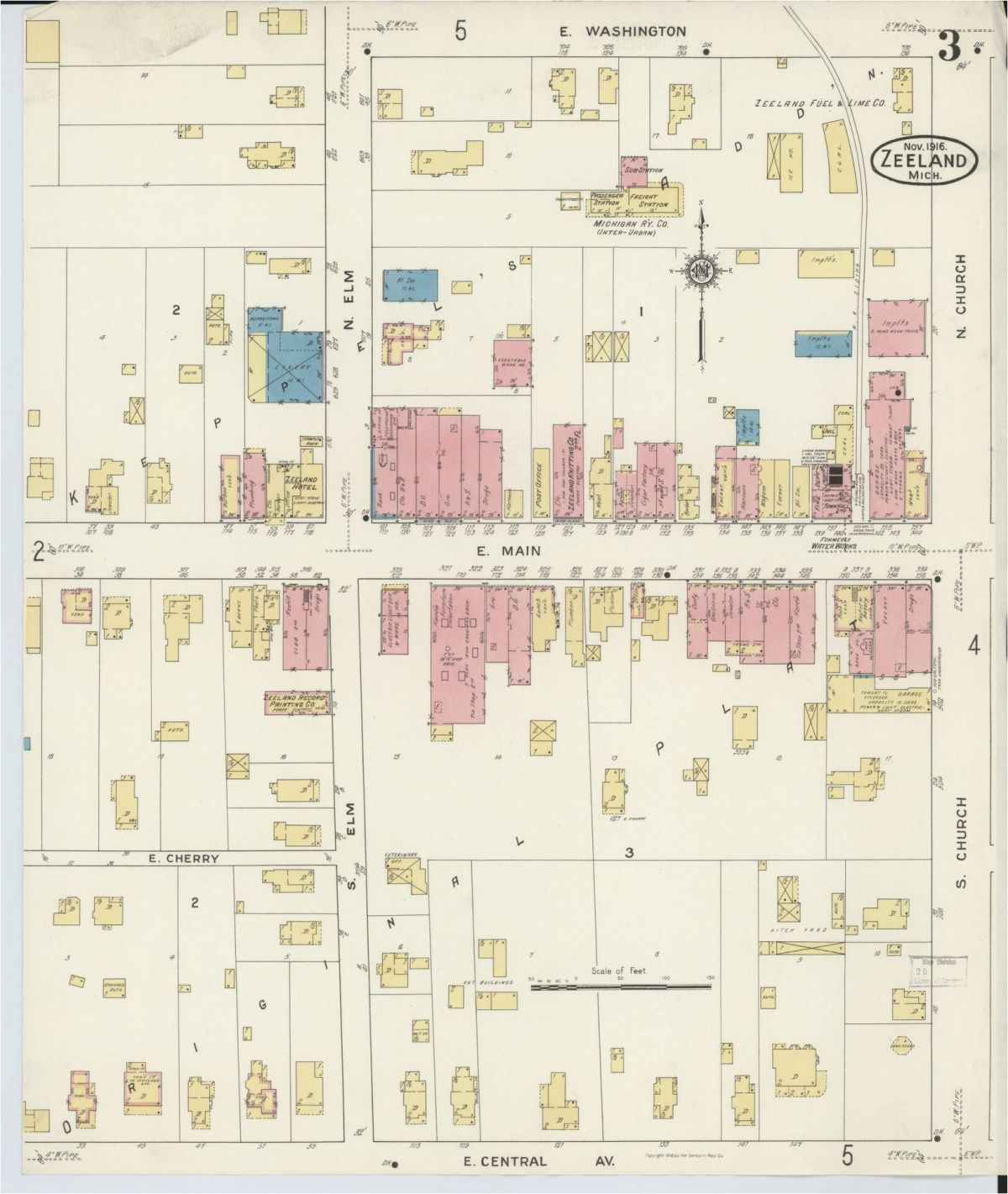 Map Of Zeeland Michigan Image 3 Of Sanborn Fire Insurance Map From