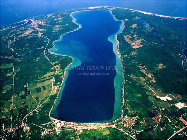 view aerial graphic s stunning photograph of crystal lake in benzie