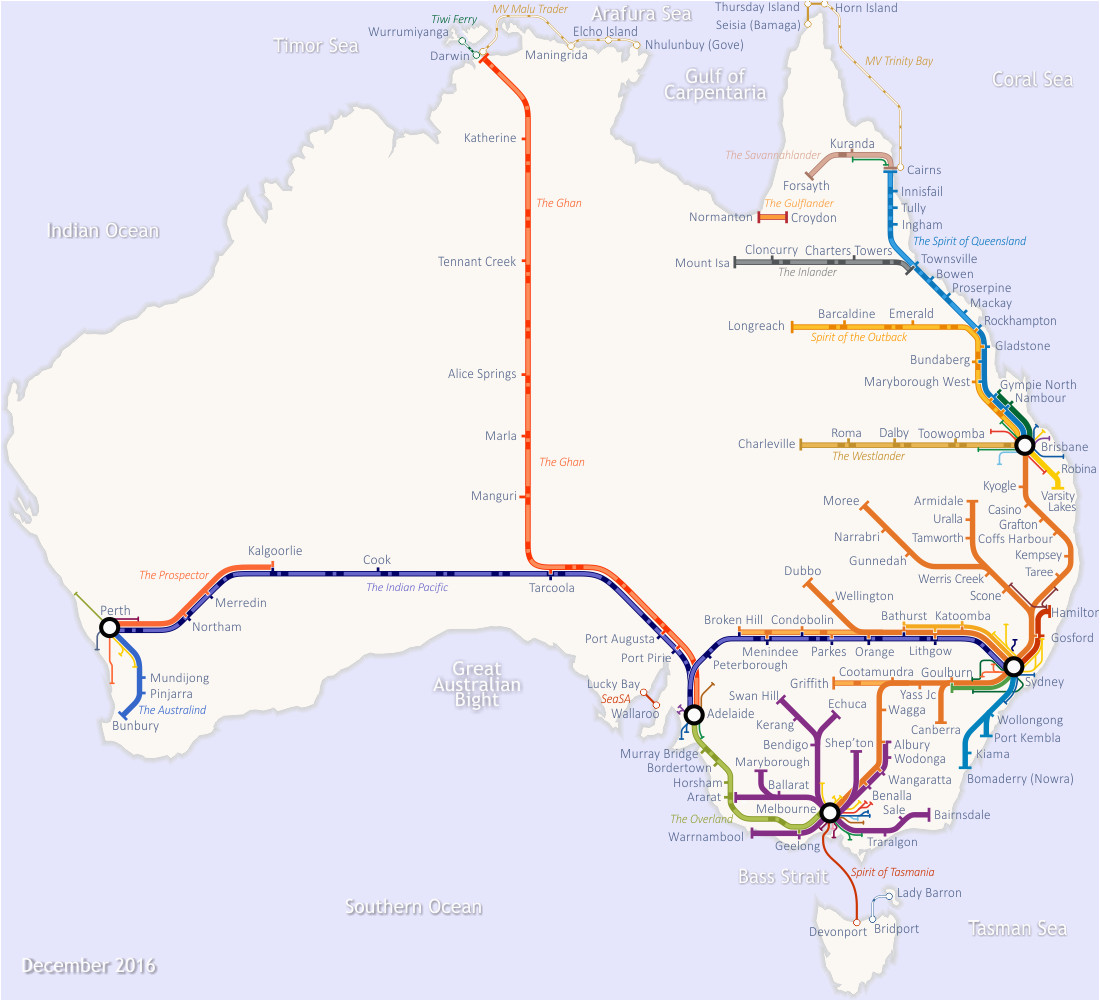 australian rail map
