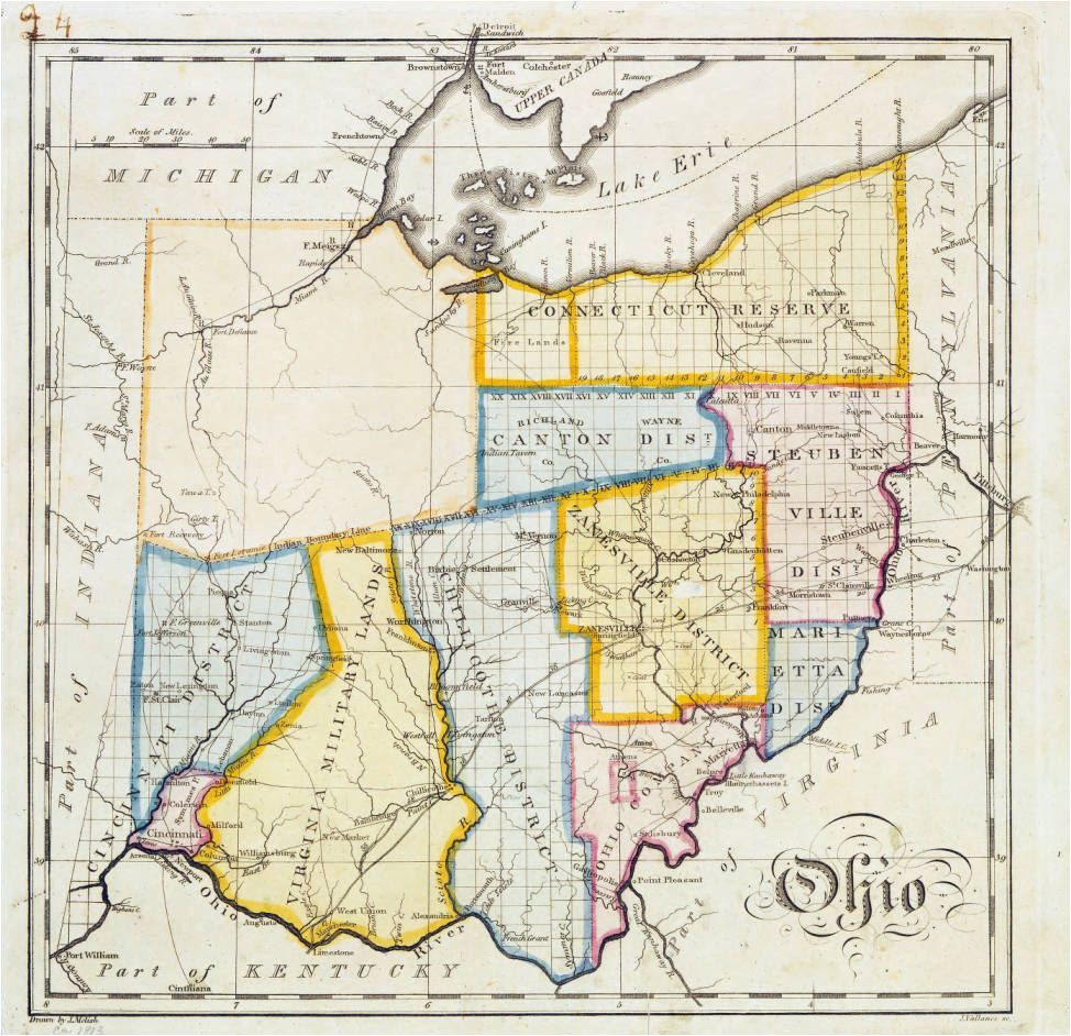 john melish map of ohio ohio history genealogy pinterest