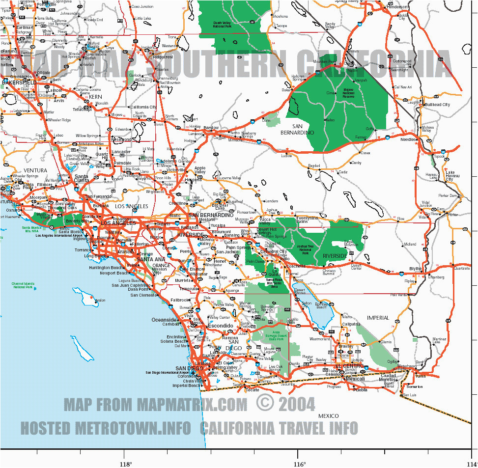 map of southern california luxury the continental united states map