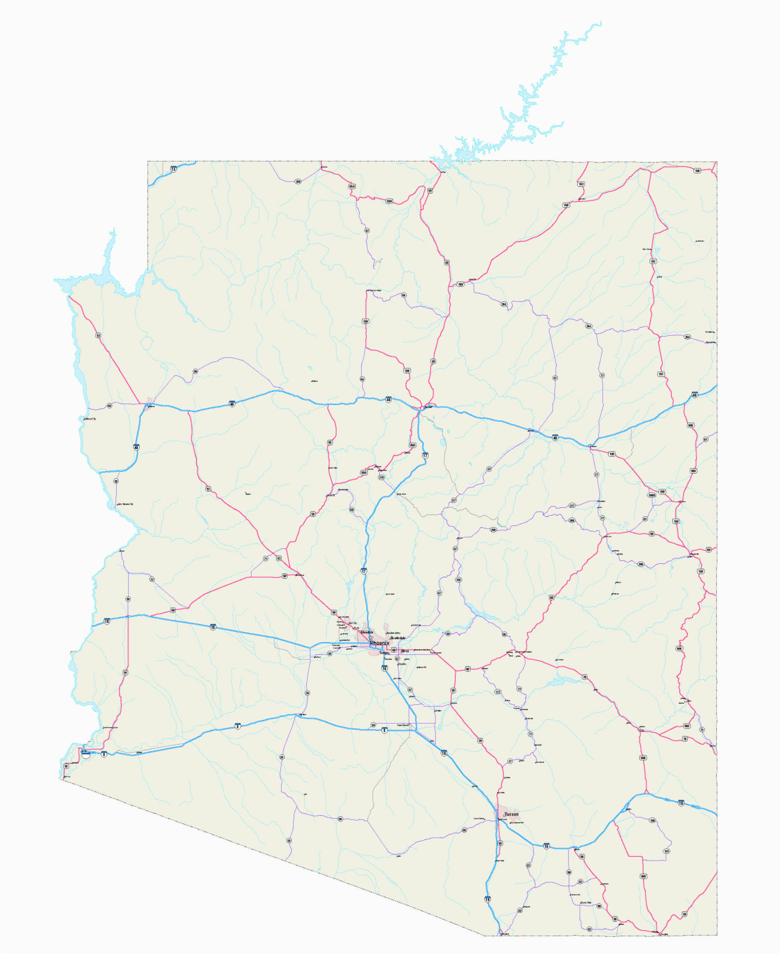 arizona map us arizona maps free arizona printable road maps large