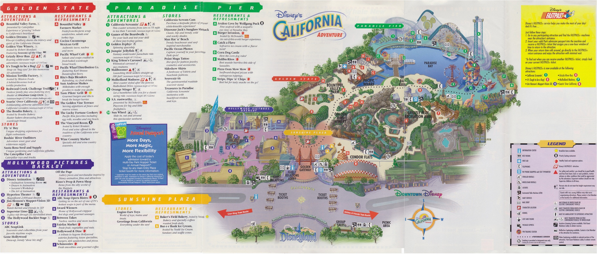 california adventure land map reference map od disneyland