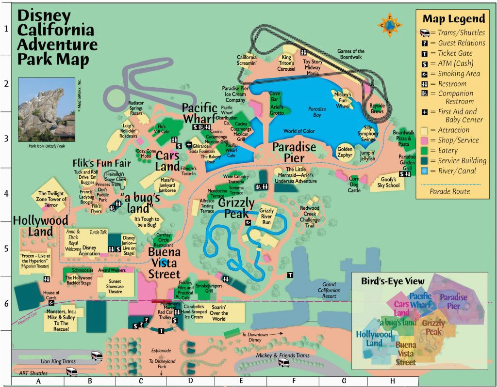 map reference map of california adventure park reference