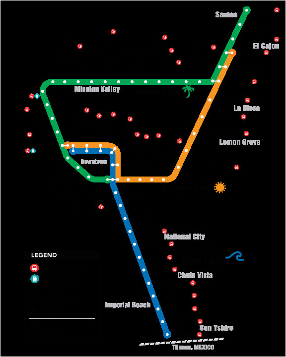 trolley system map san diego trip pinterest san diego san