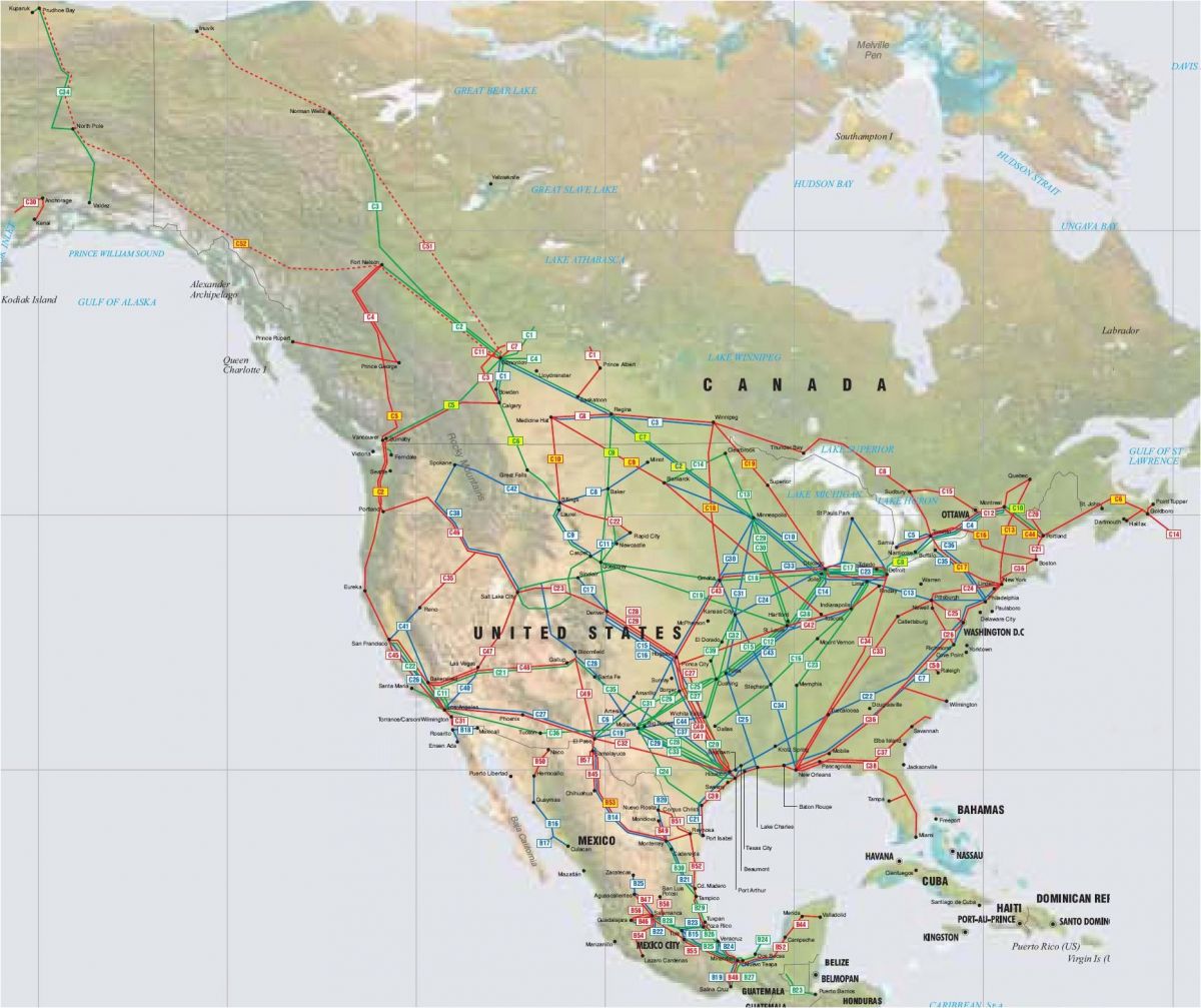 California Oil Pipeline Map north America Oil Gas and Products ...