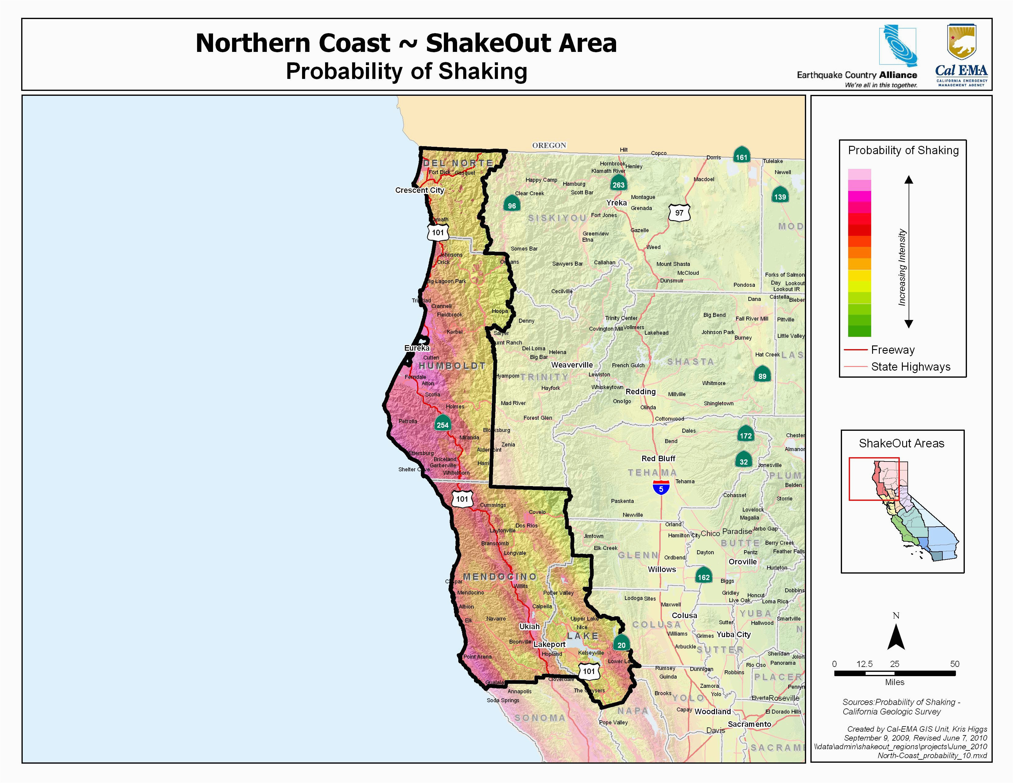 California Seismic Hazard Map Major Earthquake Zones vrogue.co