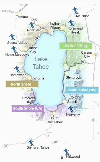 tahoe ski resorts map new lake ski resort map tahoe areas