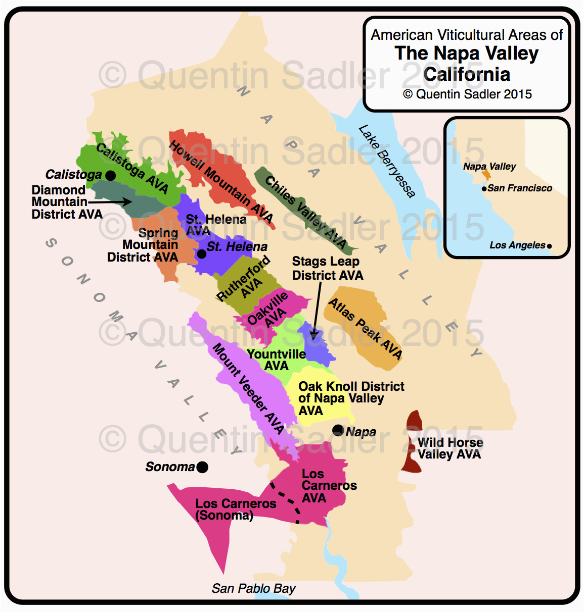 california wine map quentin sadler s wine page