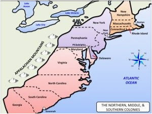 northern middle southern colonies map u s history maps