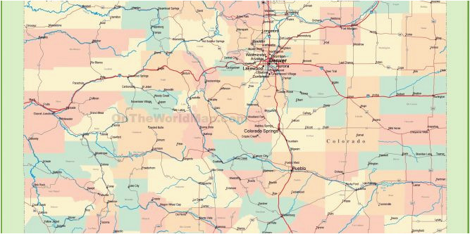colorado county map with cities ny county map