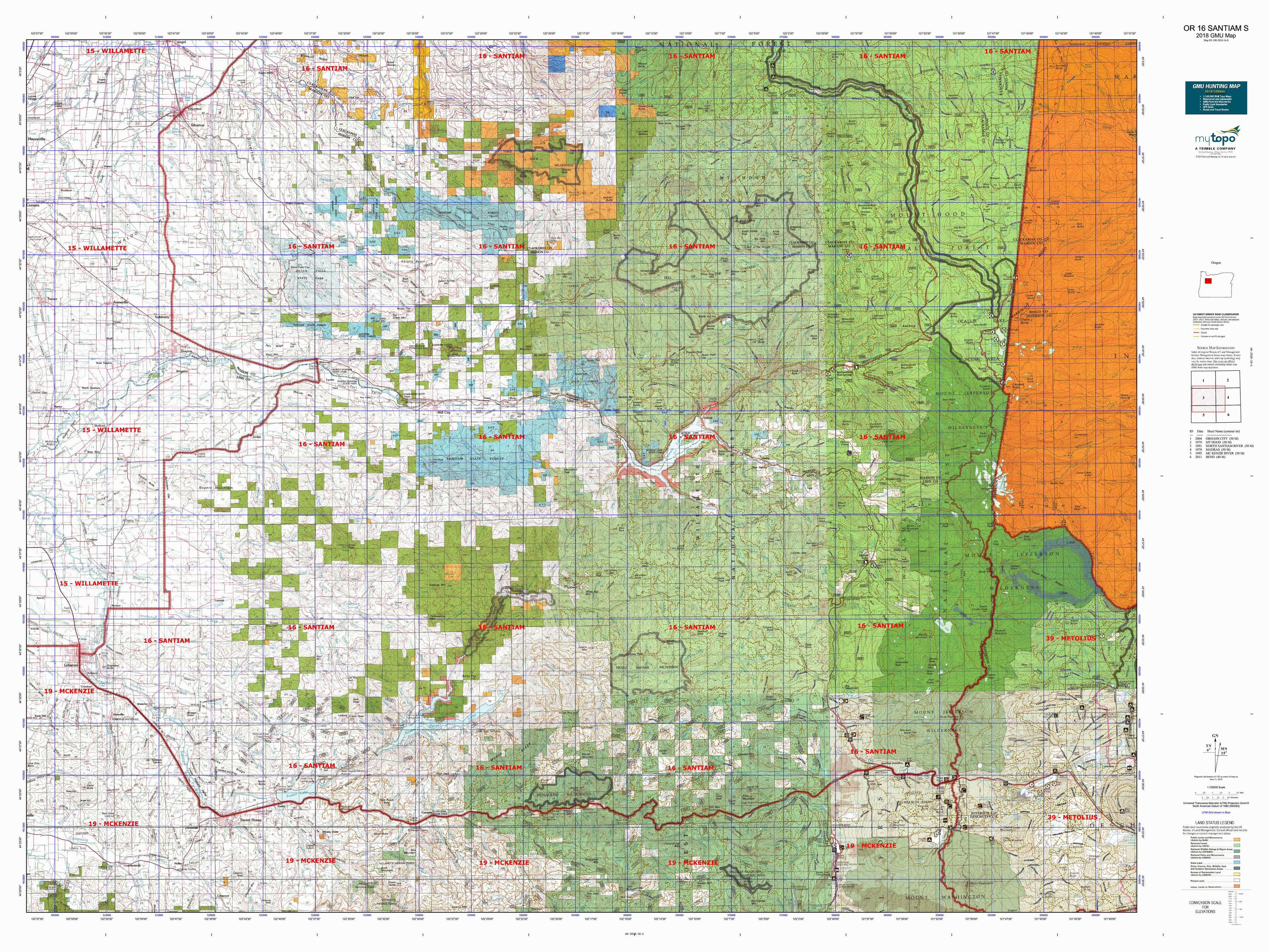 colorado hunting unit map best of or 16 santiam s map maps directions