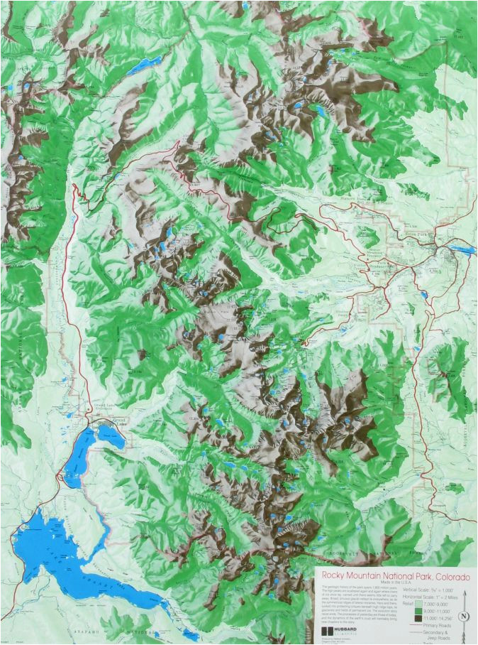 raised relief map of rocky mountain national park colorado to do