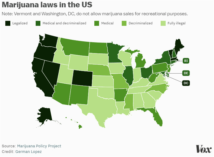 marijuana has been legalized in nine states and washington dc
