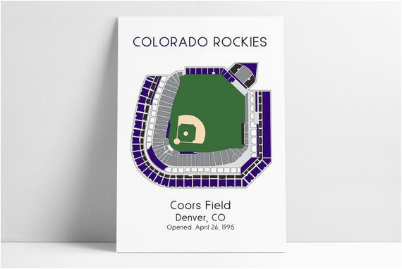 colorado rockies mlb stadium map coors field ballpark map etsy
