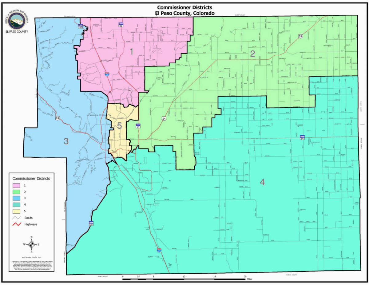 Colorado Senate Districts Map Board Of County Commissioners El Paso