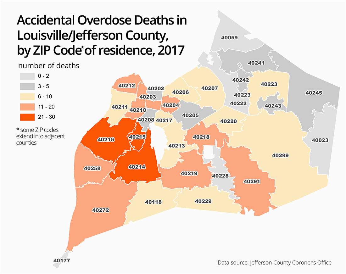 fatal overdoses spread throughout louisville last year but