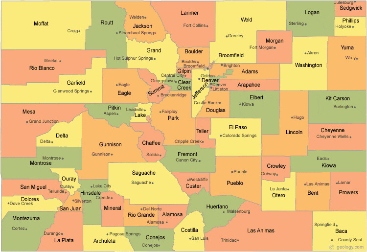 colorado county map