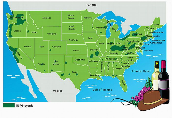 vineyards in the united states map wine regions wine wines