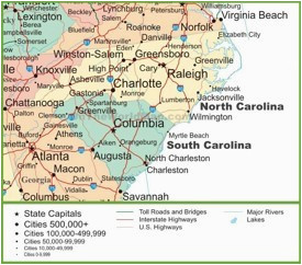 north carolina state maps usa maps of north carolina nc