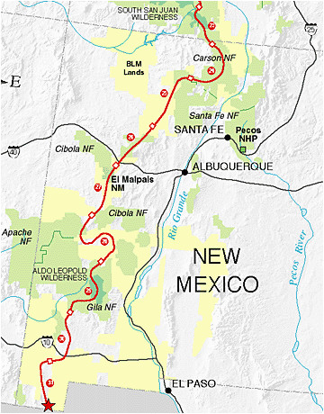 new mexico continental divide national scenic trail world of maps