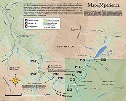 amazon com rio costilla river new mexico 15x11 paper fishing map