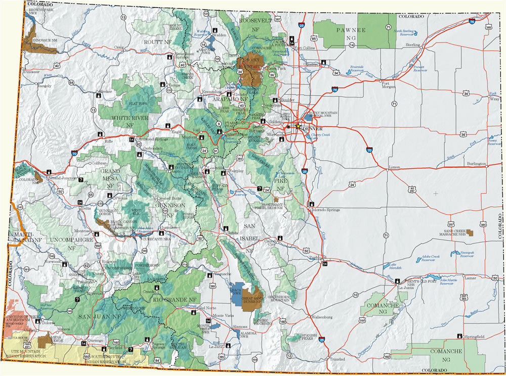 Divide Colorado Map Colorado Dispersed Camping Information Map