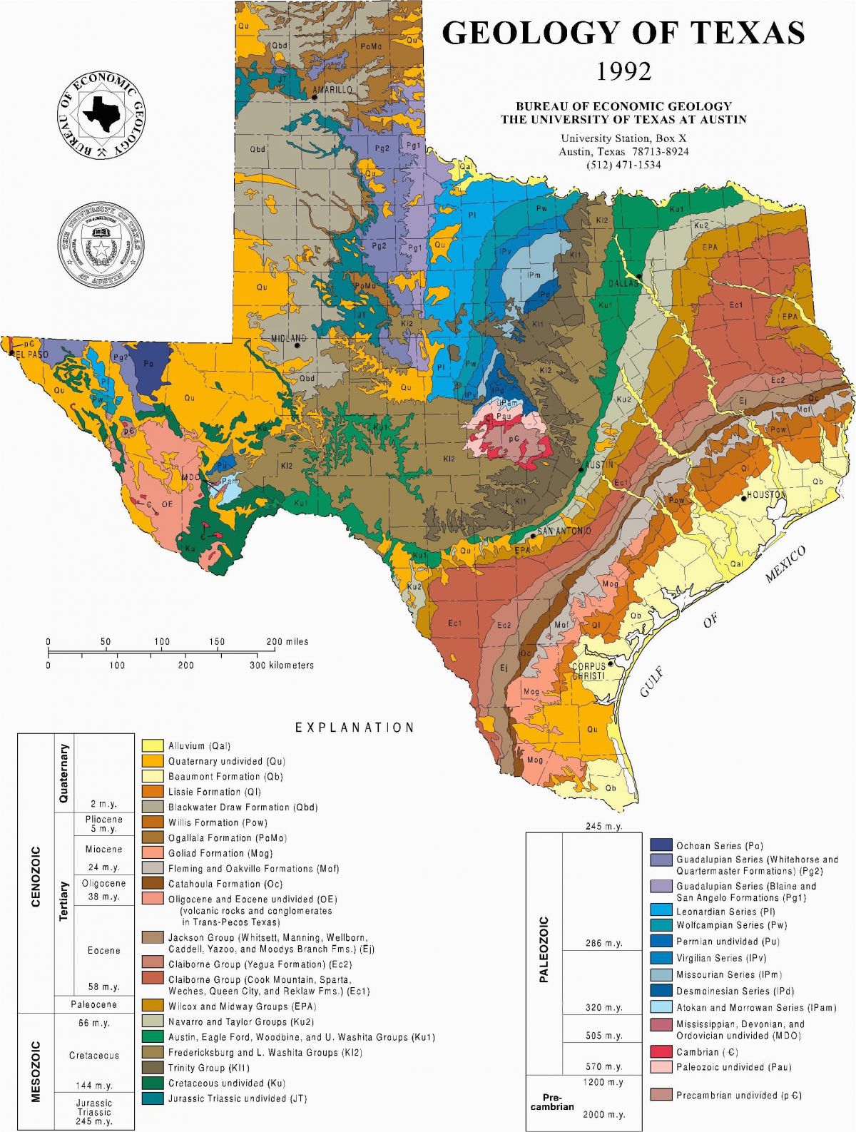 Geologic Map Of north Carolina 1992 Geologic Map Of Texas Geography ...