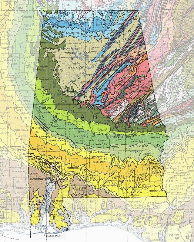 geologic maps of the 50 united states geology geology map alabama