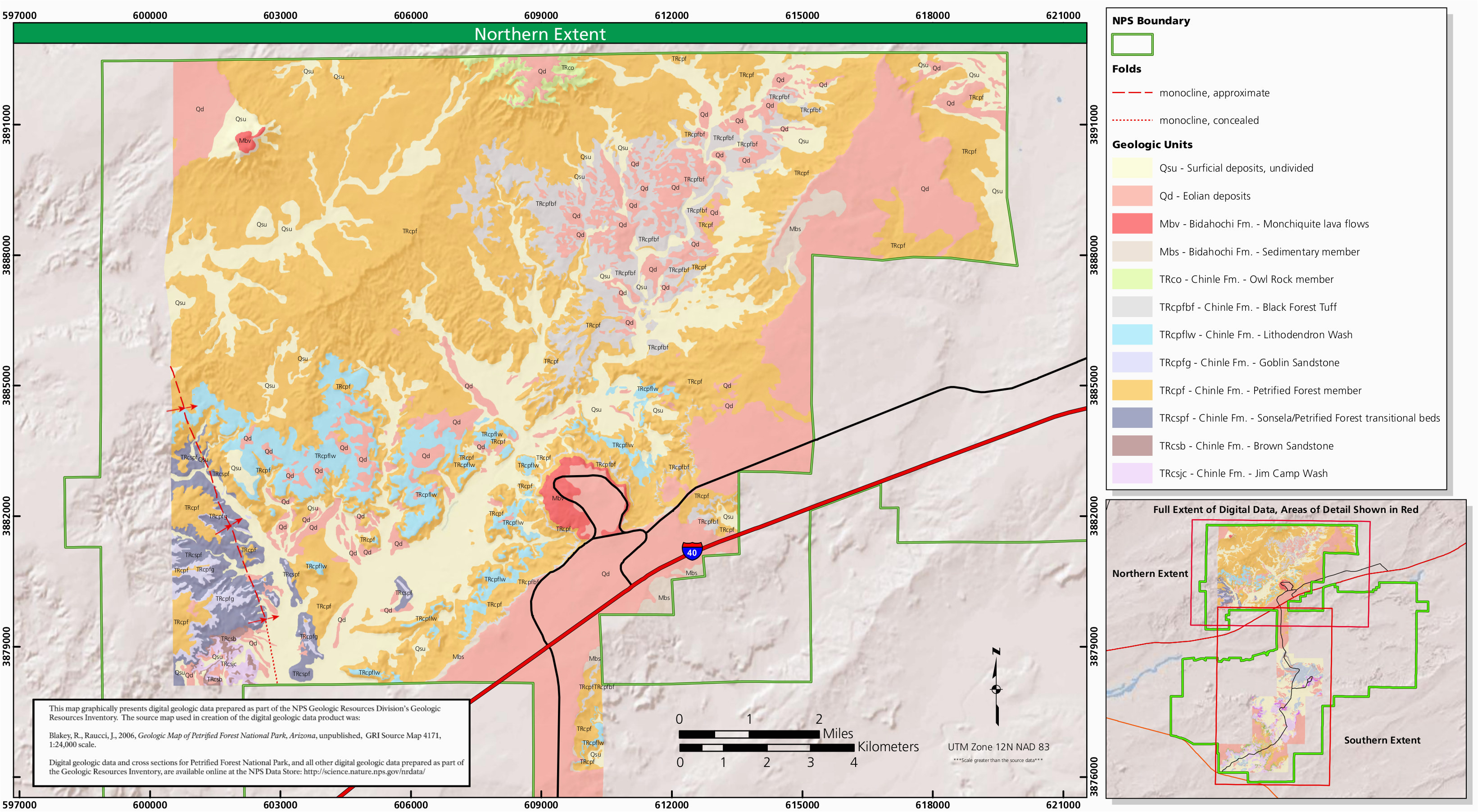 file nps petrified forest geologic map north jpg wikimedia commons
