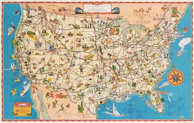 a good natured map of the united states and a guide to the