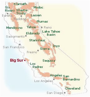 maps directions and transportation to big sur california