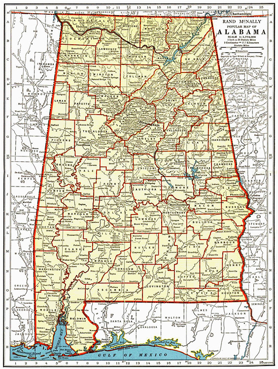 official alabama highway map and travel information download free