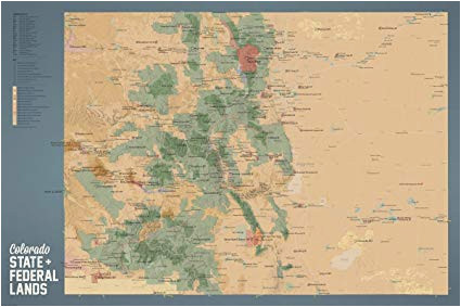 amazon com best maps ever colorado state parks federal lands map
