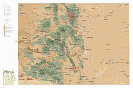 amazon com best maps ever colorado state parks federal lands map