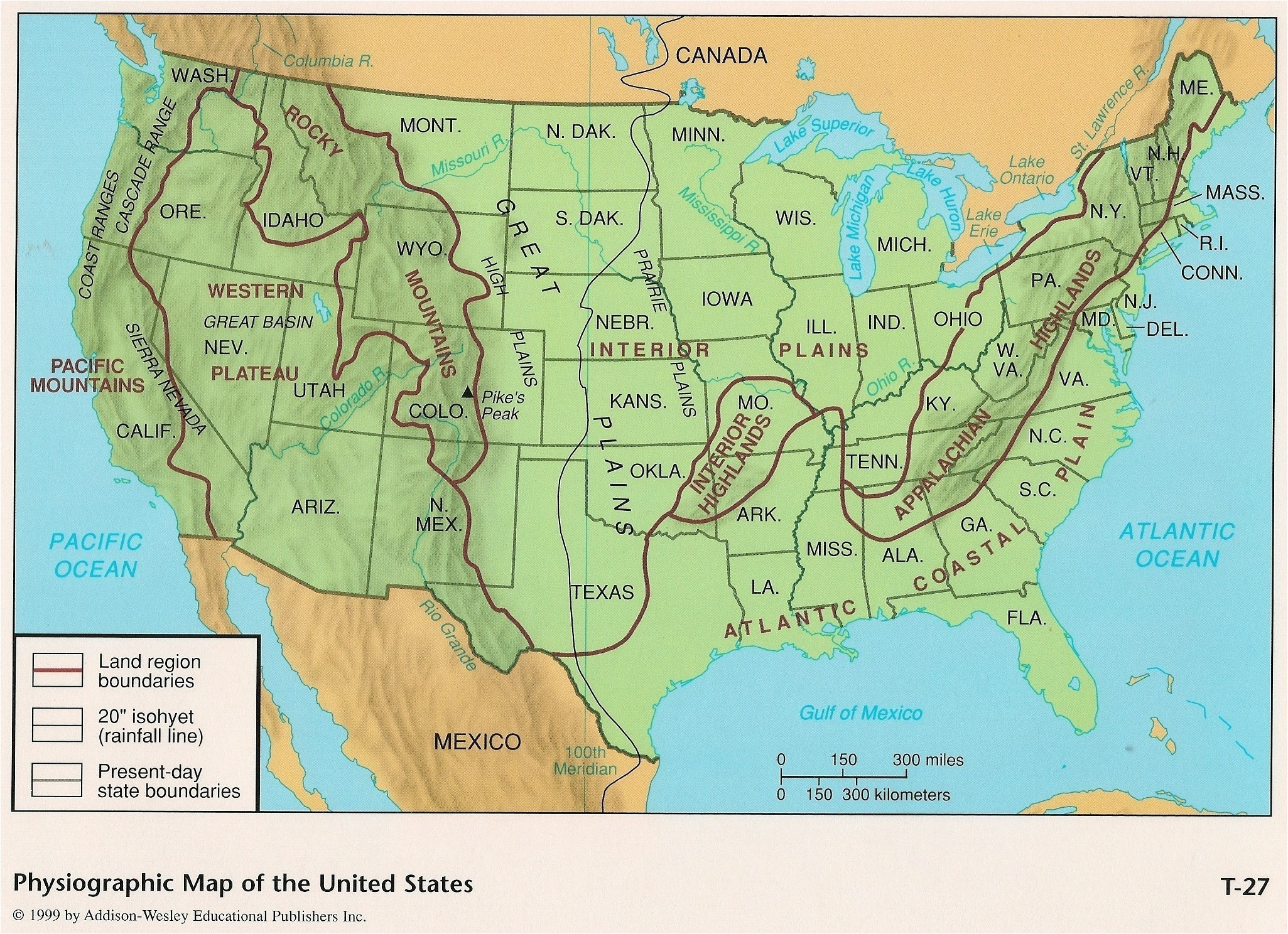 map of united states lakes best map the united states with lakes
