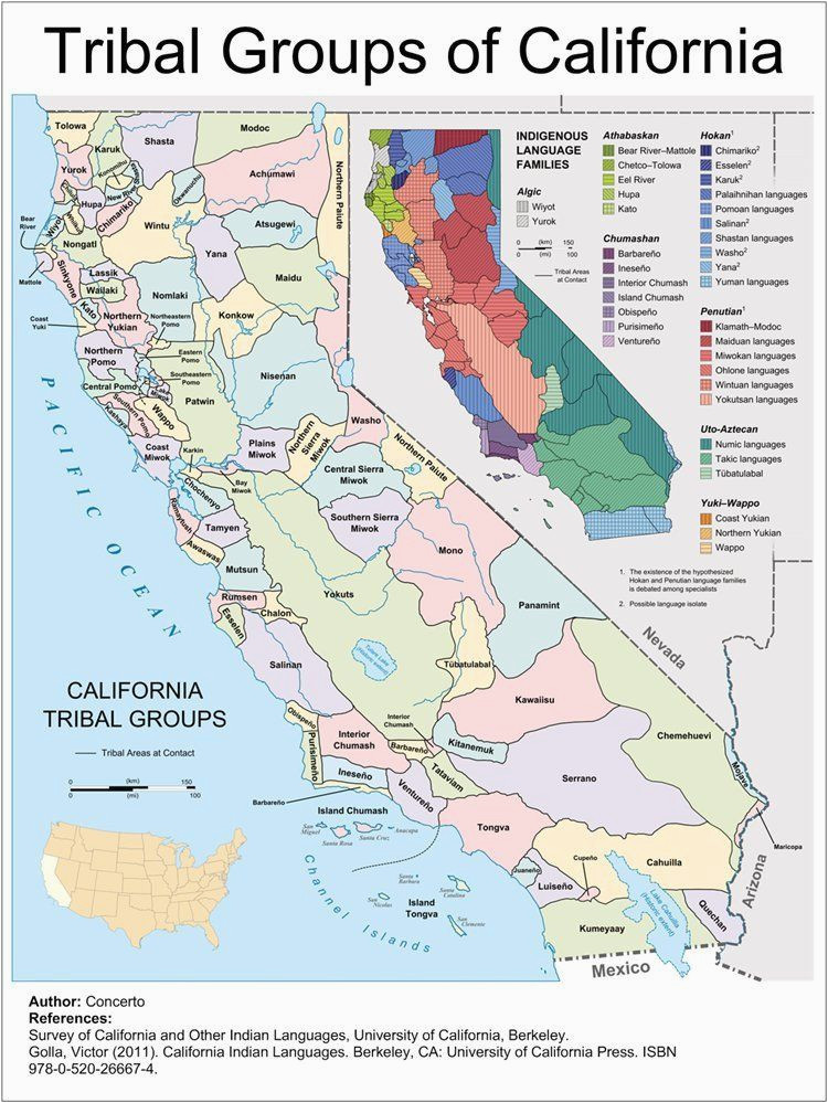 a definitive map on the location and language groups of the first