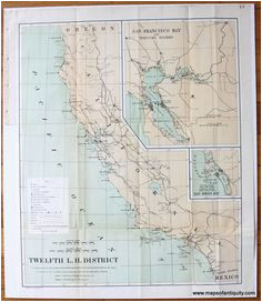 67 best california maps and prints images antique maps california