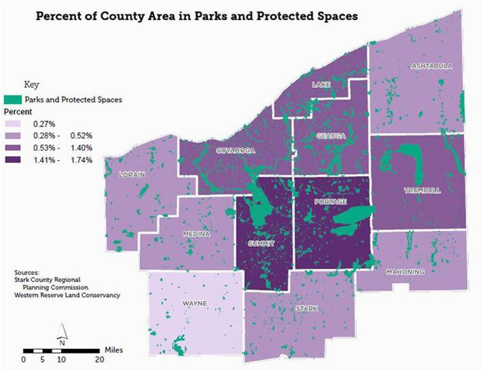parks and protected spaces in neo counties map ne ohio activities