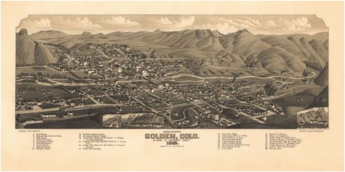historic map golden co 1882 maps pinterest colorado