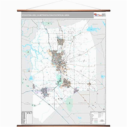 amazon com marketmaps stockton lodi ca metro area wall map 2018