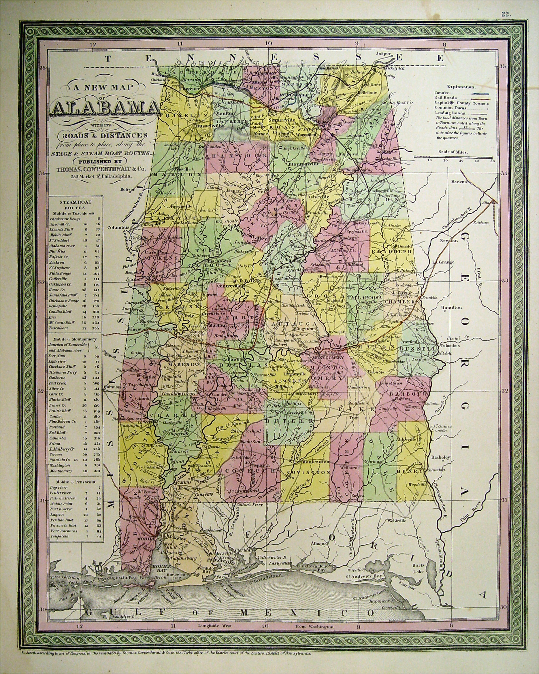 alabama county map with cities ny county map