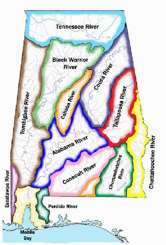 alabama river basins map alabama modern era 1970 present