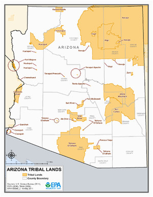 Map Of Arizona Indian Reservations | secretmuseum