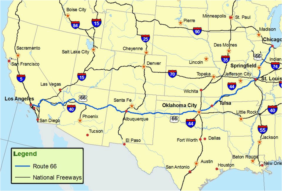 Map Of Arizona New Mexico Texas And Oklahoma Maps Of Route 66 Plan Your Road Trip Of Map Of Arizona New Mexico Texas And Oklahoma 1 