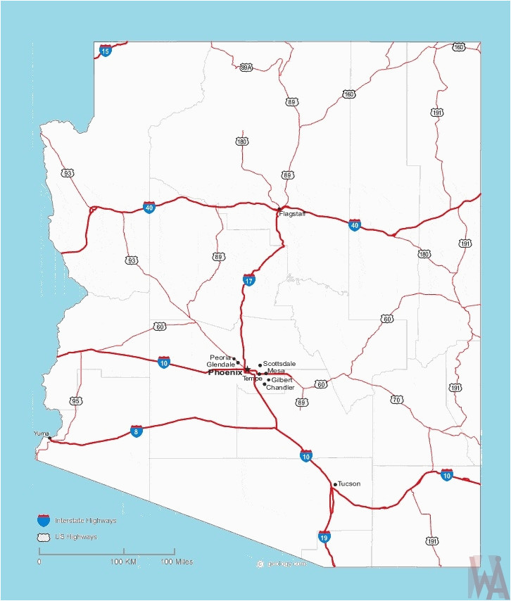 chandler arizona map awesome arizona roads map roads map of arizona