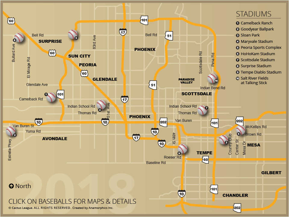 cactus league stadium map