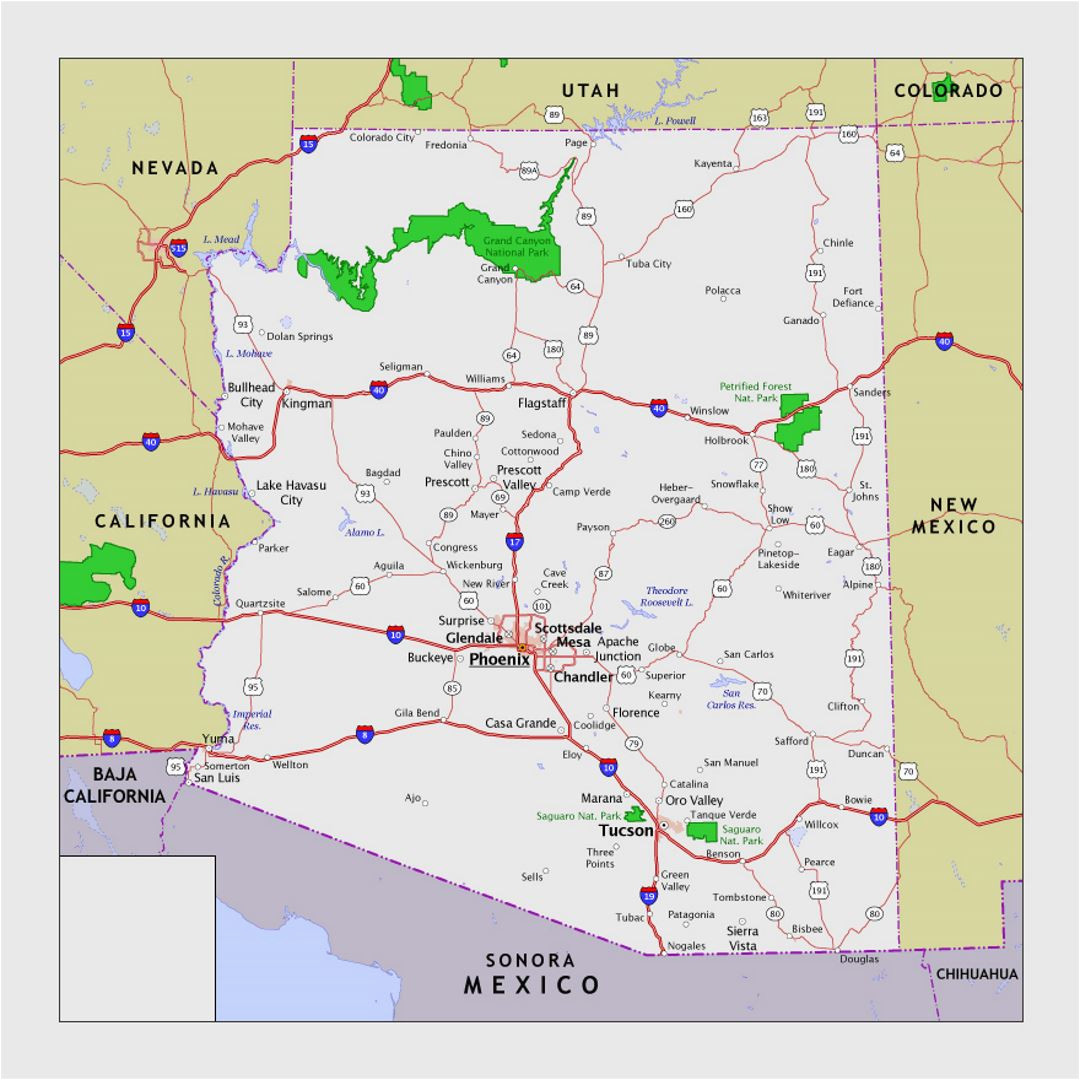 Map Of Arizona State Parks | secretmuseum