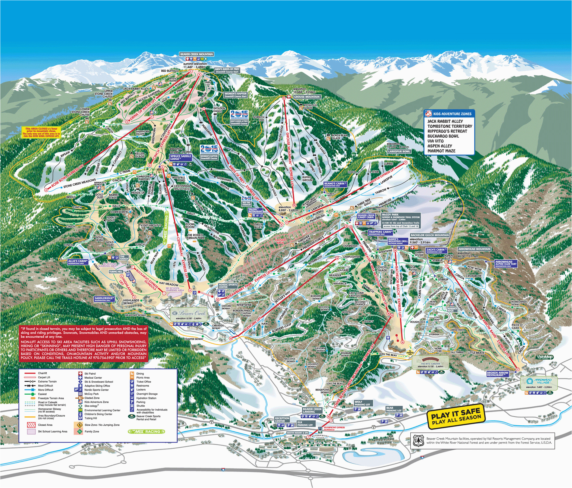 Map Of Beaver Creek Colorado Trail Maps Arrowhead at Vail