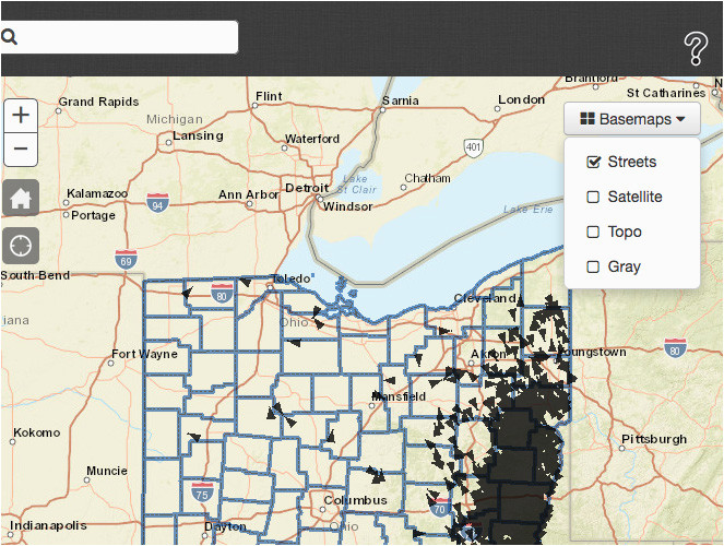 Map Of Cadiz Ohio Oil Gas Well Locator Of Map Of Cadiz Ohio 